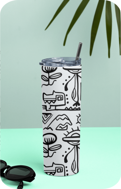 Unique pattern Tumbler Bottle - 20 Oz