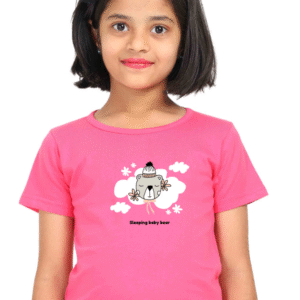 sleeping baby bear girl tshirt