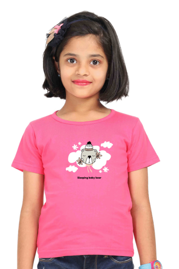 sleeping baby bear girl tshirt